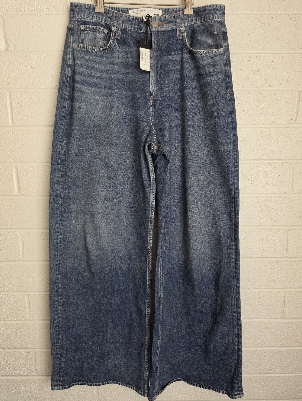 $225 Rag & Bone Miramar Sofie Wide Leg Pants/Jeans in Kimber sz 29
